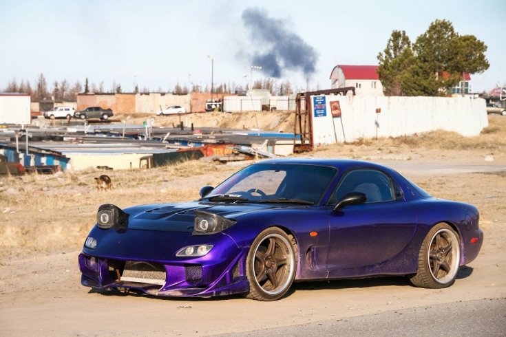 mindnight purple mazda RX-7