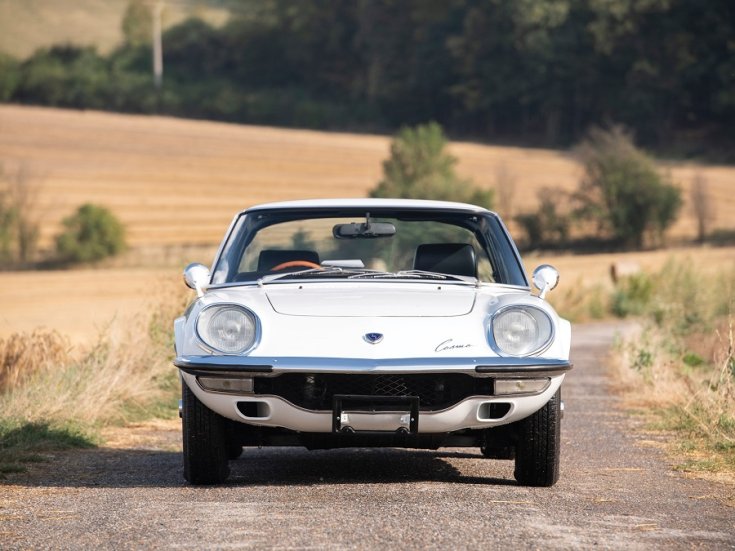 1971 Mazda Cosmo Sport L10B Series II, fehér, elölnézet, frontális