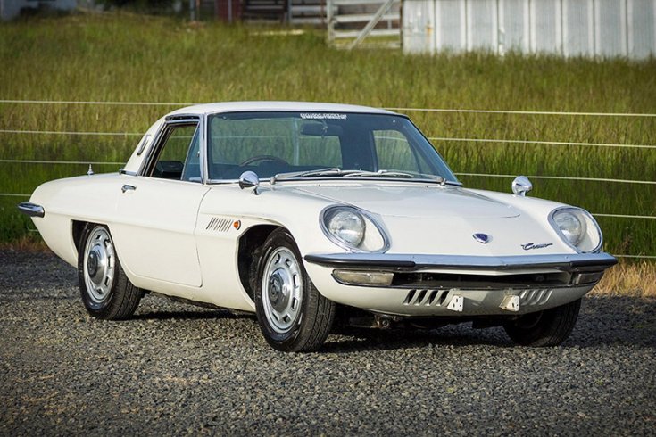 1968 Mazda Cosmo Series I, fehér, elölnézet, oldalnézet, jobbról