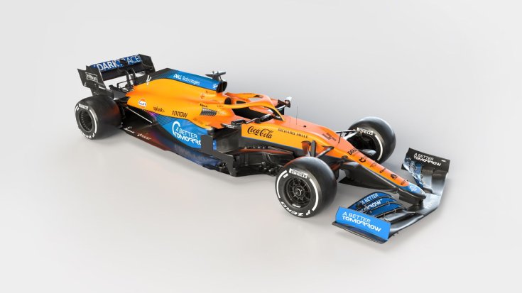 2021-es McLaren-Mercedes oldalról