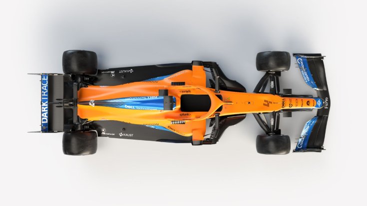 2021-es McLaren-Mercedes felülről