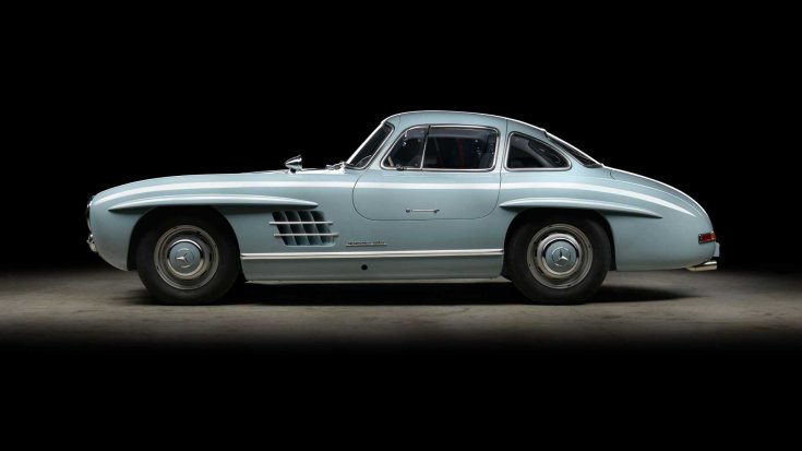 1957-es Mercedes 300SL Gullwing modell rekonstruálva oldalról