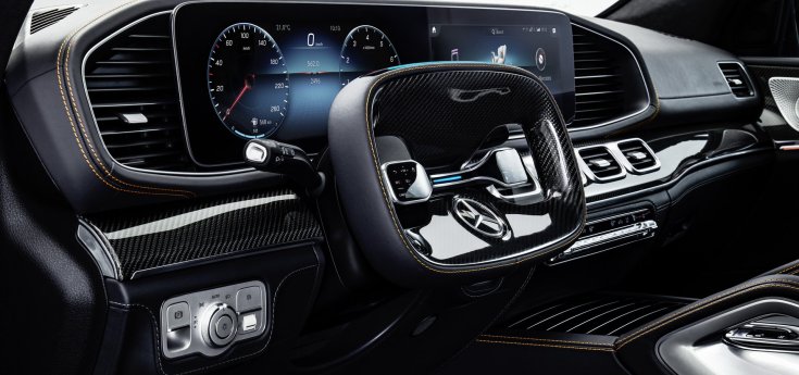 Mercedes-Benz GLE ESF2019 kísérleti jármű kormánya