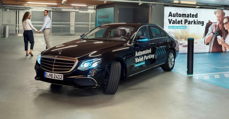 Mercedes-Benz múzeumban automatizált parkolás
