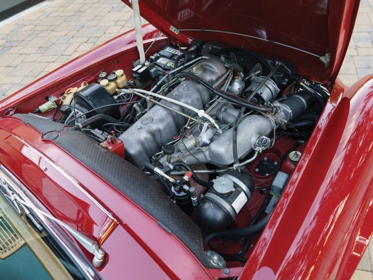 Mercedes-Benz, W113, 280 SL, motortér, hátulnézet, oldalnézet, jobbról