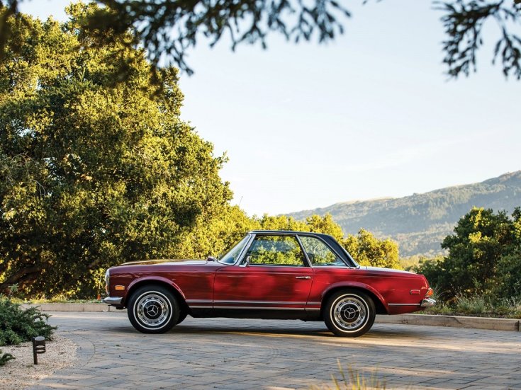 Mercedes-Benz, W113, 280 SL, vörös, oldalnézet, balról