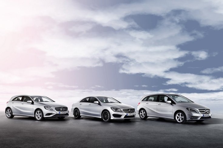 Mercedes modellek egymás mellett