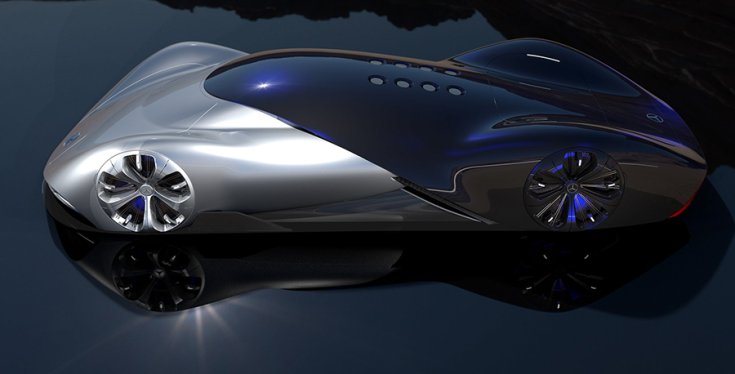 A Mercedes Vision Mantilla Concept felölről fotózva