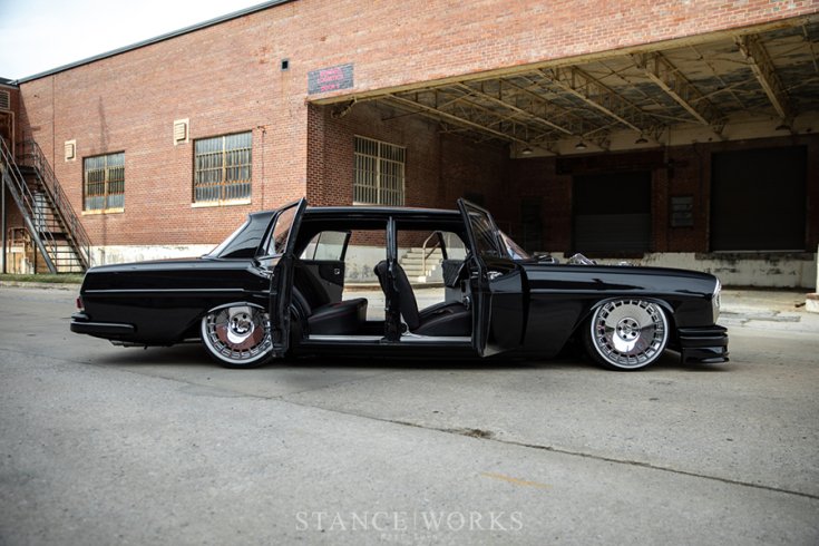 Mercedes W108 tuning oldalról