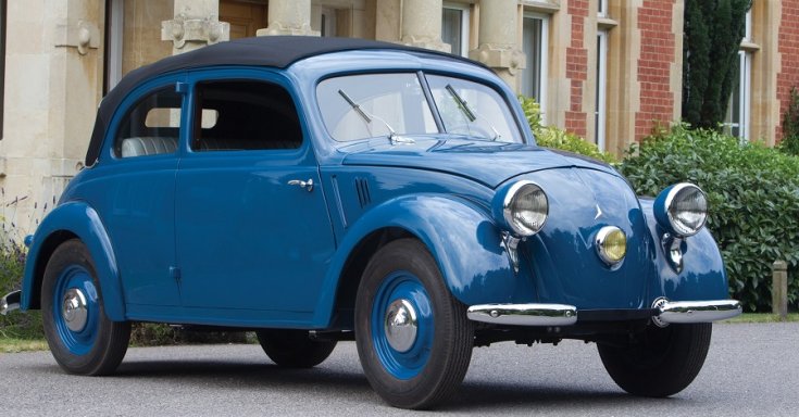 1936 Mercedes 170 H, kék, oldalnézet, jobbról