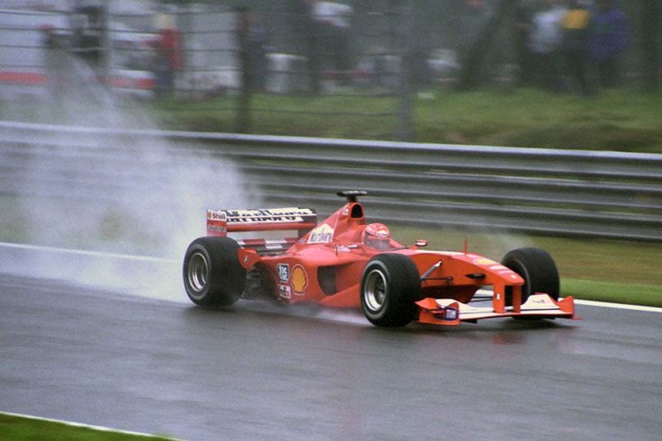 Michael Schumacher a Ferrarival Belgiumban