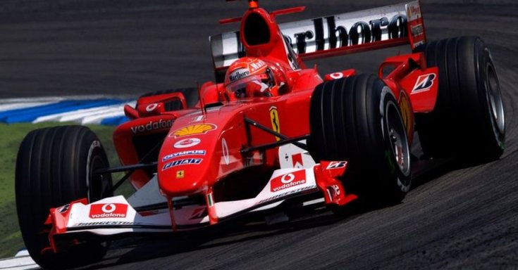 Michael Schumacher a Ferrarival köröz