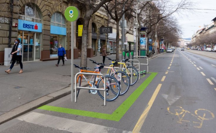 A mikromobilitási pont látványterve