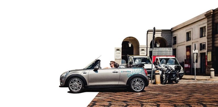 MINI kabrió DriveNow flottaautó