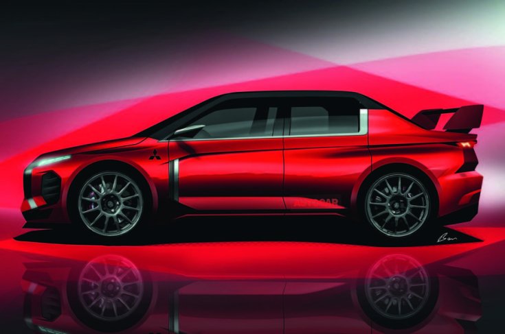 Mitsubishi Lancer Evolution XI tervrajz oldalról
