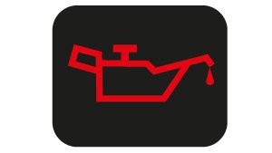 Az olajszint/olajnyomás csökkenését jelző ikon