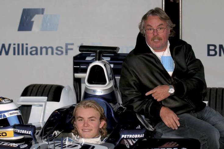 Nico és Keke Rosberg egy versenyen egymás mellett