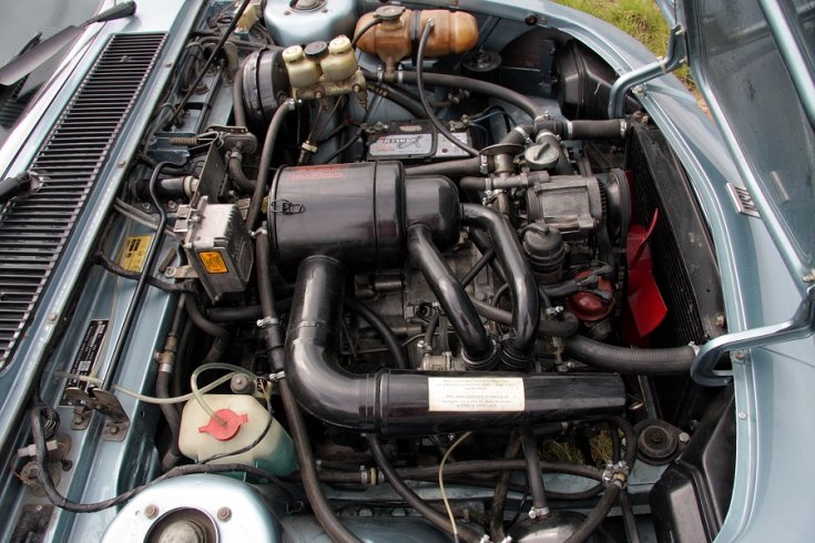 1967 1977 NSU Ro 80, Wankel Motor, német autó, motortér, oldalnézet, felülről, jobbról