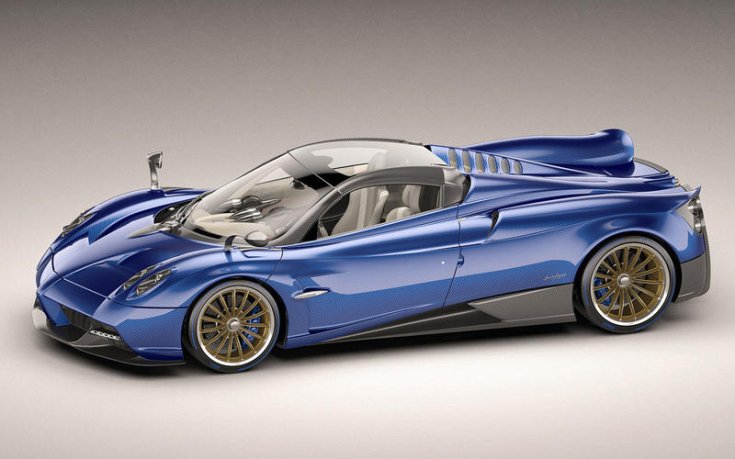A Pagani Huayra oldalról fotózva