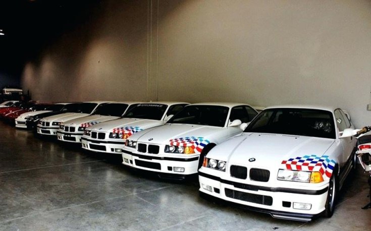 Paul Walker gyűjteményének egy része, a BMW M3-asok