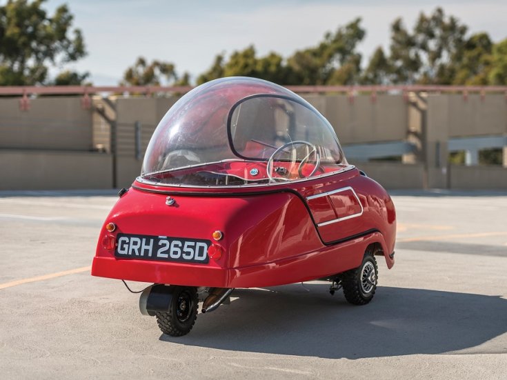 1965 Peel Trident, vörös, hátulnézet, jobbról