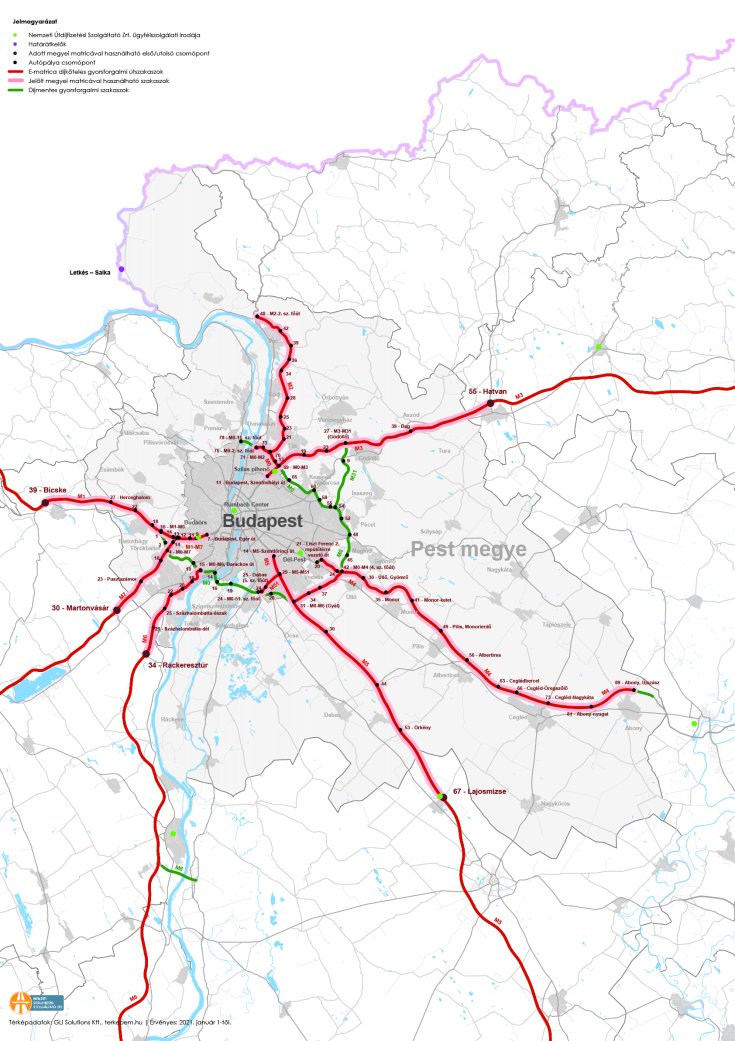 Fizetős és ingyenes magyar útszakaszok 2021-ben | Alapjárat