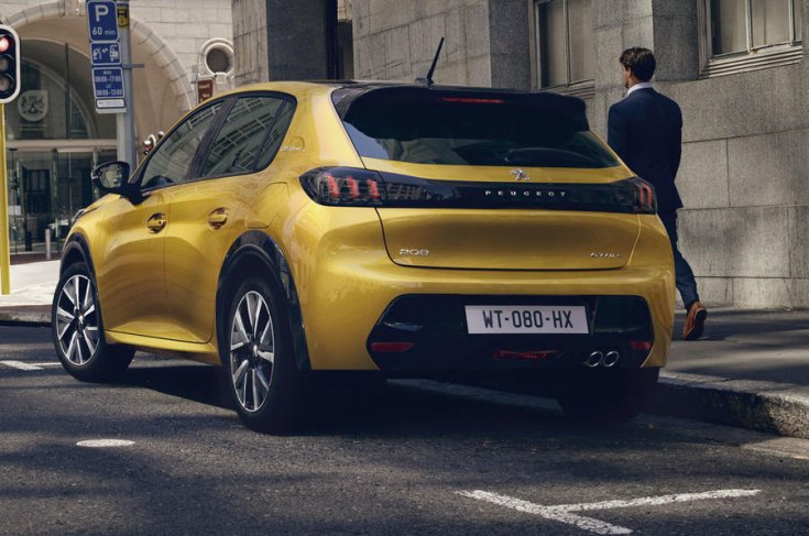 Peugeot 208 városi kisautó hátulja