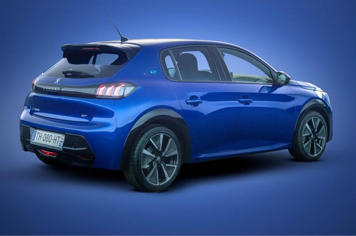 Peugeot e-208 GT hátulja