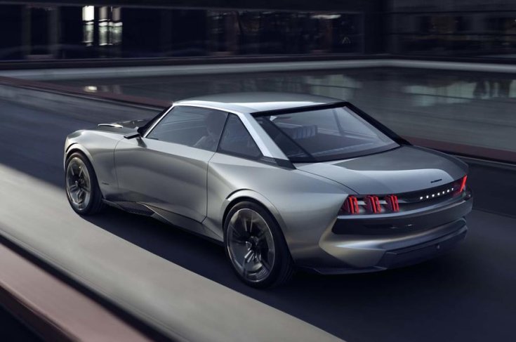 Peugeot e-Legend Concept hátulról.