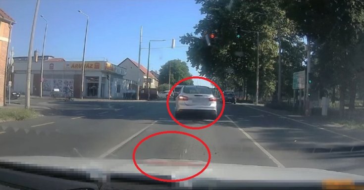 Piroson áthajtó sofőr a rendőrök szemszögéből