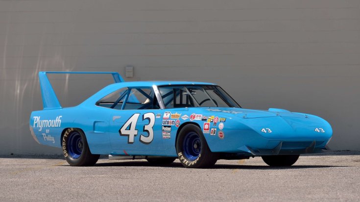 1970 Plymouth Superbird, petty blue kék, elölnézet, oldalnézet, jobbról, alulról fotózva