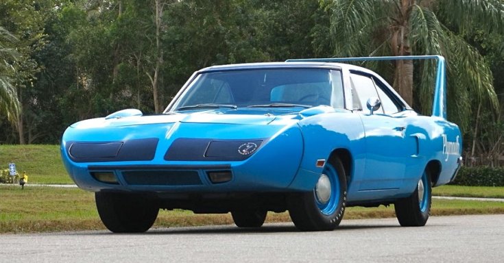 1970 Plymouth Superbird, kék, elölnézet