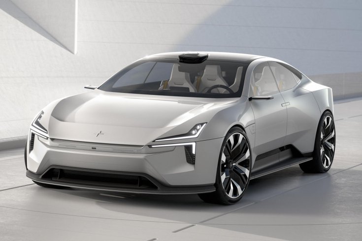 Polestar Precept koncepció modell féloldalról