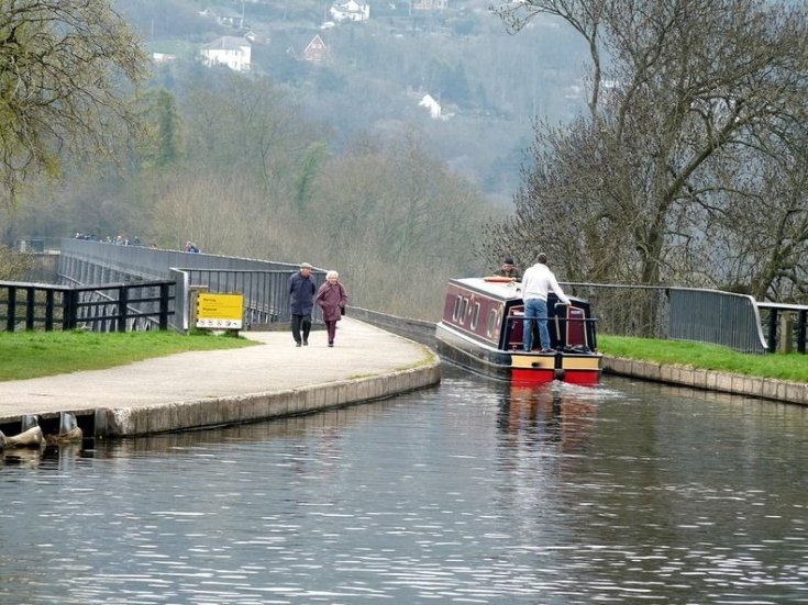 látkép a Pontcysyllte Aqueductról