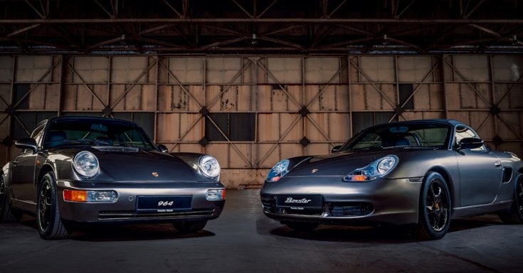 Porsche 70. évforduló, 2 Porsche, előlnézet