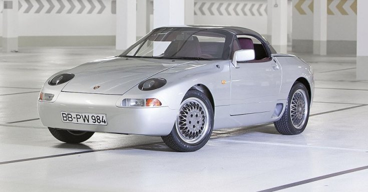 Porsche 984, ezüst, szürke, oldalnézet, elölről, balról