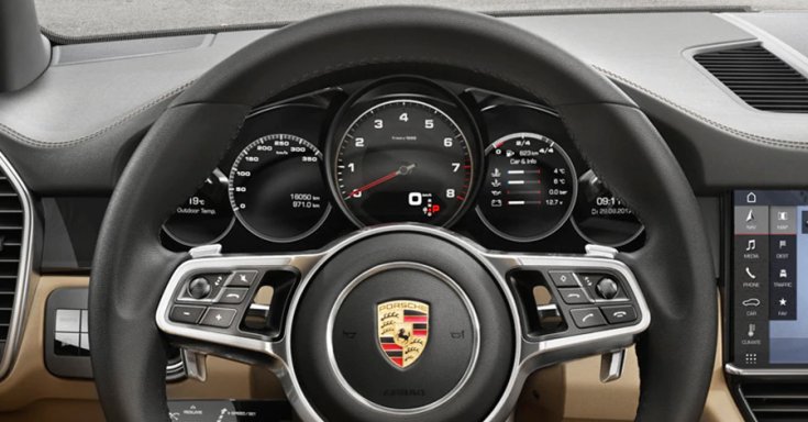 az új Porschében nincs nívópálca, a motorolaj szintet a műszerfal jelez.