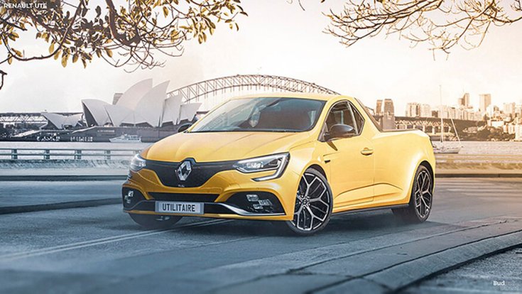 A Renault Megane RS platós változatának renderelése
