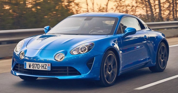 2017 Renault Alpine A110, kék, oldalnézet, jobbról