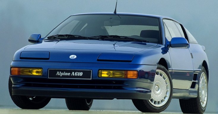 Renault Alpine A610, kék, oldalnézet, jobbról