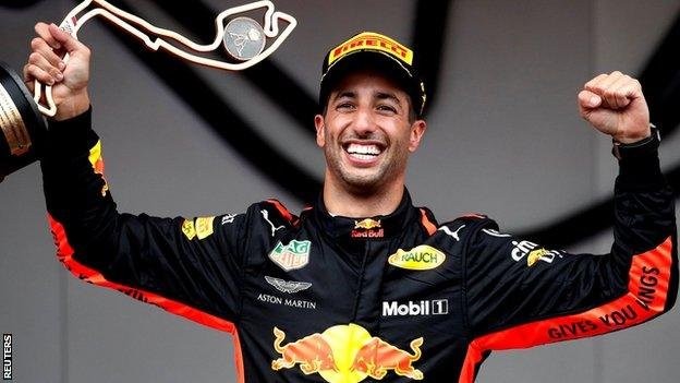 Ricciardo a 2018-as Monacói Nagydíj megnyerése után