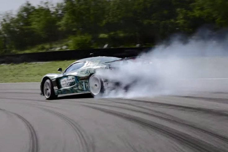 Rimac C_Two elektromos szuperautó drift