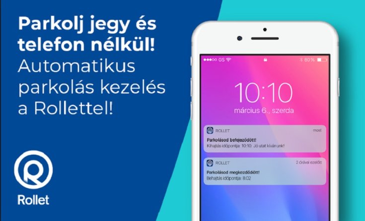 Rollet érintésmentes parkolás reklám