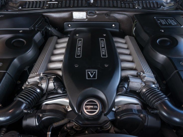 Rolls Royce Silver Seraph, Rolls-Royce Park Ward, motor, V12, fekete, szürke, felülnézet, elölről, RM Sotheby’s