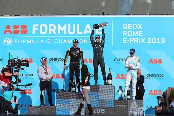 A Formula e Római futamának dobogósai