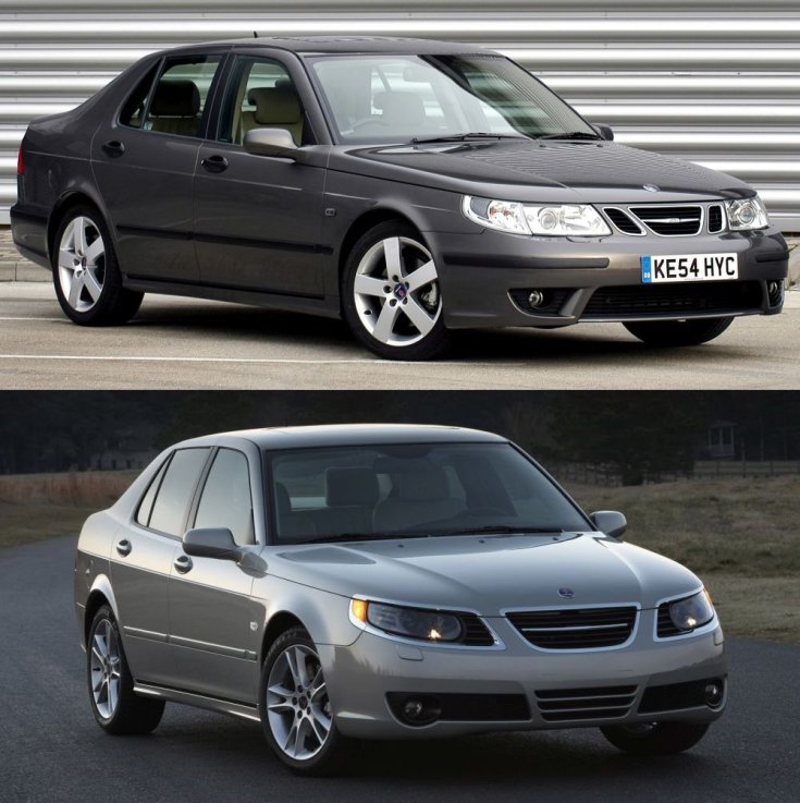 régi és faceliftes Saab 9-5