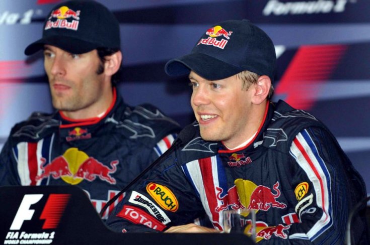 Webber és Vettel a 2009-es Kínai Nagydíj sajtótájékoztatóján