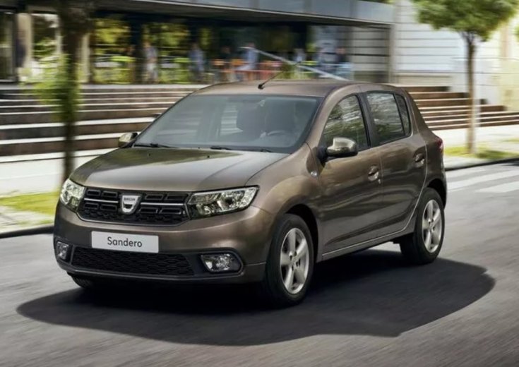 2021 Sandero egy reklámfotón