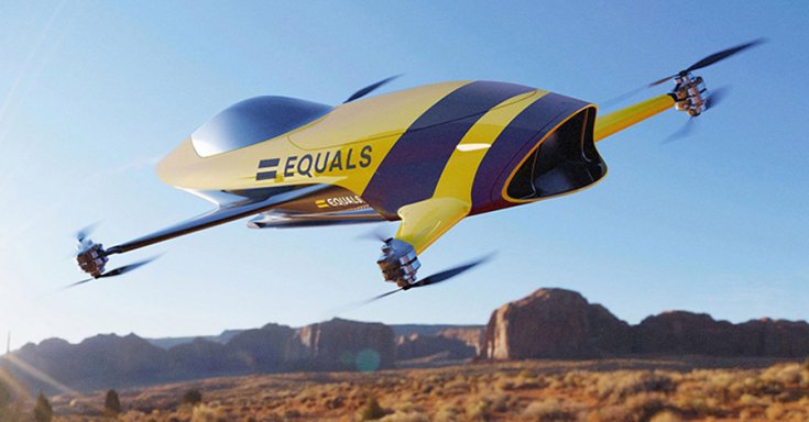 Az Alauda Airspeeder a levegőben