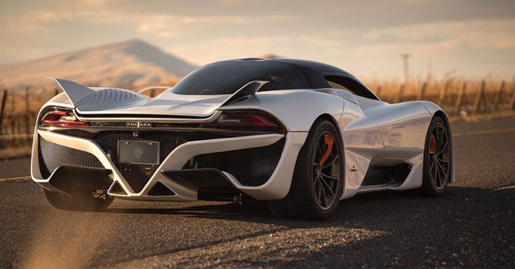 Az SSC Tuatara hátulról fotózva